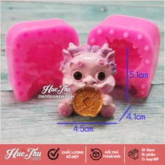 Khuôn silicon Lân Sư Rồng làm bánh rau câu 3D 4D nhấn xôi, fondant, socola, nến hanmade