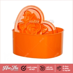Khuôn xôi hình Trái Tim Hoa Hồng VN rộng 15cm cao 7cm - khuôn ép xôi, khuôn nhấn xôi VN