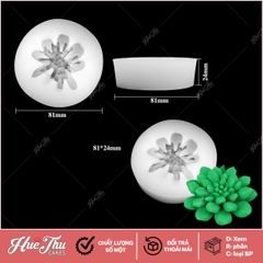 Khuôn silicon Xương Rồng nhiều cánh tròn lớn làm bánh rau câu 3D 4D nhấn xôi, fondant, socola, nến hanmade