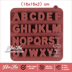 Khuôn silicon Bộ Chữ In Hoa (khổ nhỏ) làm bánh rau câu 3D 4D nhấn xôi, fondant, socola, nến hanmade