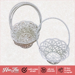 Giỏ nhựa cắm hoa 18cm, đựng trái cây, quà tặng, làm bánh rau câu giỏ hoa