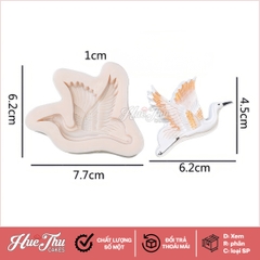 Khuôn silicon Chim Hạc Bay làm bánh rau câu 3D 4D nhấn xôi, fondant, socola, nến hanmade