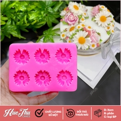 Khuôn silicon hoa Cúc Họa Mi nhí (vỉ nhiều bông) làm bánh rau câu 3D 4D nhấn xôi, fondant, socola, nến hanmade