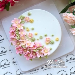 Khuôn silicon hoa Dừa Cạn 3cm + Lá làm bánh rau câu 3D 4D nhấn xôi, fondant, socola, nến hanmade