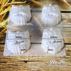 Khuôn rau câu, nhấn xôi Lân Sư Rồng (vỉ 4 khuôn) làm bánh rau câu, ép xôi