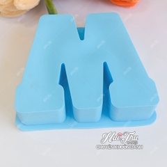 Khuôn silicon Chữ Cái / Số / Ký Tự từ A-Z 0-9 kích thước 12cm làm bánh rau câu 3D 4D nhấn xôi, fondant, socola