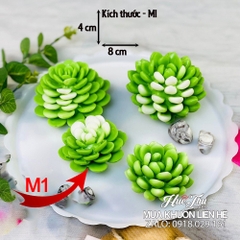 Khuôn silicon Sen Đá Liên Đài (4 mẫu) làm bánh rau câu 3D 4D nhấn xôi, fondant, socola, nến hanmade