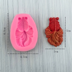 Khuôn silicon Cá Vàng Đuôi Xòe A90 làm bánh rau câu 3D 4D nhấn xôi, fondant, socola, nến hanmade