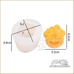 Khuôn silicon Hũ Vàng nhỏ (có thỏi vàng) Tạo Hình 3D/4D Đa Dụng