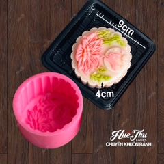 Combo 4 khuôn silicon Hoa Cúc Hoa Sen Trung Thu 1234 A117 làm bánh rau câu 3D 4D nhấn xôi, fondant, socola, nến hanmade