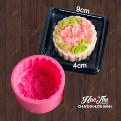 Combo 4 khuôn silicon Hoa Cúc Hoa Sen Trung Thu 1234 A117 làm bánh rau câu 3D 4D nhấn xôi, fondant, socola, nến hanmade