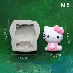 Khuôn silicon Mèo Hello Kitty, Doraemon A63 làm bánh rau câu 3D 4D nhấn xôi, fondant, socola, nến hanmade