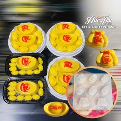 Khuôn Thỏi Vàng Túi Vàng (có chữ) làm bánh rau câu 3D 4D nhấn xôi, fondant, socola, nến hanmade