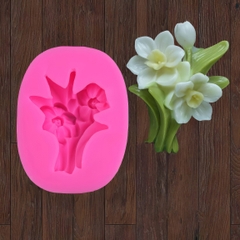 Khuôn silicon Chùm Thủy Tiên A77 làm bánh rau câu 3D 4D nhấn xôi, fondant, socola, nến hanmade