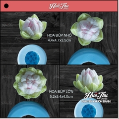 Khuôn silicon Hoa Búp làm bánh rau câu 3D 4D nhấn xôi, fondant, socola, nến hanmade