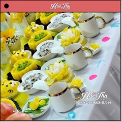 Ly Sứ Đựng Nước Viền Vàng bày mâm thôi nôi - ly cốc sứ đựng nước, trà trang trí đồ ăn, bàn tiệc, mâm cúng