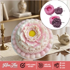 Khuôn silicon Mẫu Đơn Cánh Xoắn 11/13.8cm Tạo Hình 3D/4D Đa Dụng