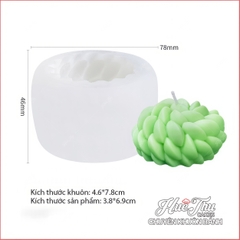 Khuôn silicon Sen Đá Xoắn 7.8cm làm bánh rau câu 3D 4D nhấn xôi, fondant, socola, nến hanmade