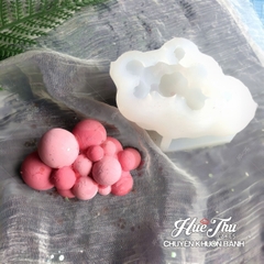 Khuôn silicon Chùm Bi Tròn 7.8cm làm bánh rau câu 3D 4D nhấn xôi, fondant, socola, nến hanmade