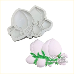 Khuôn silicon Chùm Đào Tiên làm bánh rau câu 3D 4D nhấn xôi, fondant, socola, nến hanmade