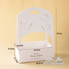 Túi giấy cắm hoa, đựng bánh Cánh Bướm hộp quà kiểu Pháp đựng bánh, hoa sang trọng