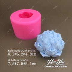Khuôn silicon Búp Sen Nở 7.5cm làm bánh rau câu 3D 4D nhấn xôi, fondant, socola, nến hanmade