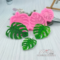 Khuôn silicon Lá Trầu (vỉ 3 lá) làm bánh rau câu 3D 4D nhấn xôi, fondant, socola, nến hanmade