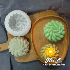 Khuôn silicon Sen Đá Xoắn 7.8cm làm bánh rau câu 3D 4D nhấn xôi, fondant, socola, nến hanmade