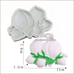 Khuôn silicon Chùm Đào Tiên làm bánh rau câu 3D 4D nhấn xôi, fondant, socola, nến hanmade