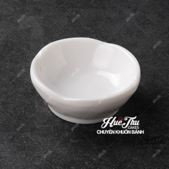 Đĩa Nến Hoa Mai Melamine 7.5cm (nhựa dày) đĩa đựng nến - trang trí đồ ăn, bàn tiệc, mâm cúng