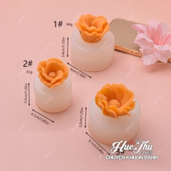 Khuôn silicon Hoa Cánh Mỏng (nhiều mẫu) làm bánh rau câu 3D 4D nhấn xôi, fondant, socola, nến hanmade
