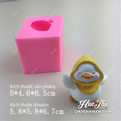 Khuôn silicon Vịt Con Dễ Thương (bộ 5 khuôn) làm bánh rau câu 3D 4D nhấn xôi, fondant, socola, nến hanmade