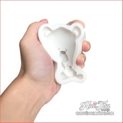 Khuôn silicon Gấu Teddy 7.5cm làm bánh rau câu 3D 4D nhấn xôi, fondant, socola, nến hanmade