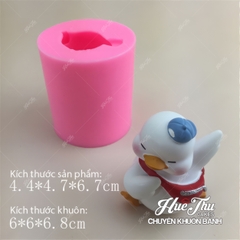 Khuôn silicon Vịt Con Dễ Thương (bộ 5 khuôn) làm bánh rau câu 3D 4D nhấn xôi, fondant, socola, nến hanmade