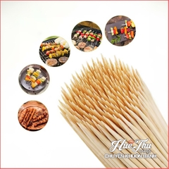 Que xiên tre 15cm (500 cái) tăm xiên nướng thịt, khoai tây lốc xoáy, xúc xích, cố định hoa trong bánh rau câu