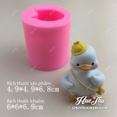 Khuôn silicon Vịt Con Dễ Thương (bộ 5 khuôn) làm bánh rau câu 3D 4D nhấn xôi, fondant, socola, nến hanmade