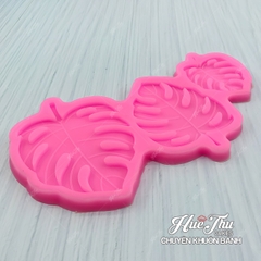 Khuôn silicon Lá Trầu (vỉ 3 lá) làm bánh rau câu 3D 4D nhấn xôi, fondant, socola, nến hanmade