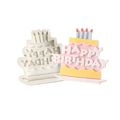 Khuôn silicon chữ Happy Birthday 7cm (nhiều mẫu) làm bánh rau câu 3D 4D nhấn xôi, fondant, socola, nến hanmade