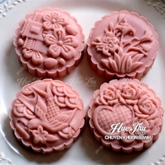 Khuôn lò xo Phượng Bay, Cành Hoa 150/200g (4 mặt) - khuôn làm bánh trung thu, bánh dứa, bánh cốm xu xê, nhấn xôi hoa đậu