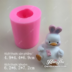 Khuôn silicon Vịt Con Dễ Thương (bộ 5 khuôn) làm bánh rau câu 3D 4D nhấn xôi, fondant, socola, nến hanmade