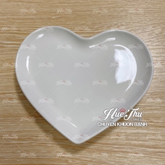 Đĩa Tim Viền Đen, Viền Vàng 12.5cm, Đĩa Tim Sứ Decor - trang trí đồ ăn, mâm cúng