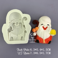 Khuôn silicon Ông Thọ / Bà Thọ (1 mảnh) làm bánh rau câu 3D 4D nhấn xôi, fondant, socola, nến hanmade