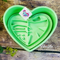 Khuôn xôi hình Trái Tim 15cm cao 6cm - khuôn ép xôi, khuôn nhấn xôi Ngọc Lan
