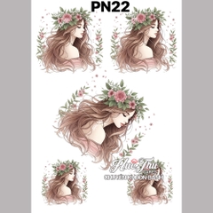 Tấm Decal Trong chủ đề Phụ Nữ - Tình Yêu (5 tờ) chữ dán tem dán lên bánh trang trí bánh rau câu tiện lợi (nhiều mẫu)