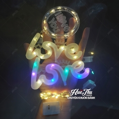 Đèn LED Chữ LOVE phát sáng trang trí bánh sinh nhật, hộp quà, cây thông