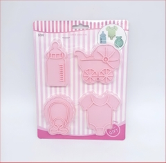 Khuôn nhấn Cutter Bình Sữa Xe Nôi CT1 (nhiều mẫu) tạo hình bánh bao, bánh quy, bánh mì, rau câu, xôi hoa đậu