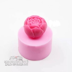 Khuôn silicon hoa Hồng Búp Hàn Quốc 4.5cm làm bánh rau câu 3D 4D nhấn xôi, fondant, socola, nến hanmade