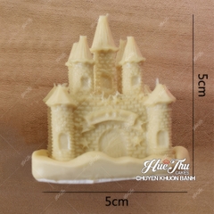 Khuôn silicon Tòa Lâu Đài Nhỏ làm bánh rau câu 3D 4D nhấn xôi, fondant, socola, nến hanmade