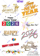 Tấm Decal Trong chủ đề Tết - Năm Mới - Cá Chép, chữ dán tem dán lên bánh trang trí bánh rau câu tiện lợi (nhiều mẫu)