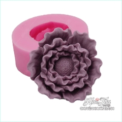 Khuôn silicon Mẫu Đơn Cánh Xoắn 11/13.8cm làm bánh rau câu 3D 4D nhấn xôi, fondant, socola, nến hanmade